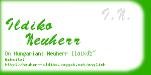 ildiko neuherr business card